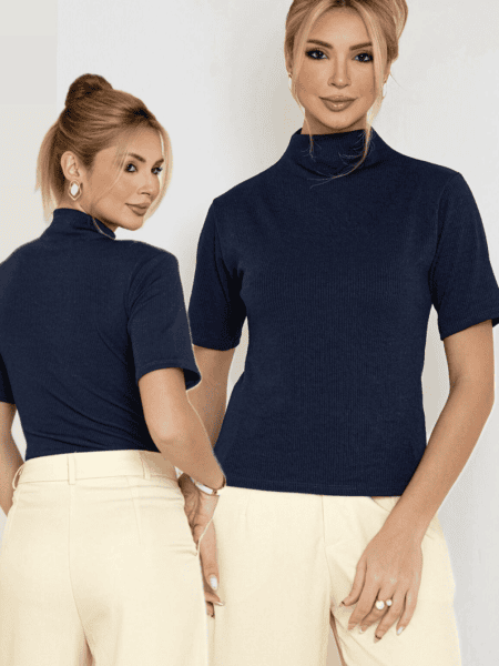 Blusa Liz manga curta com gola