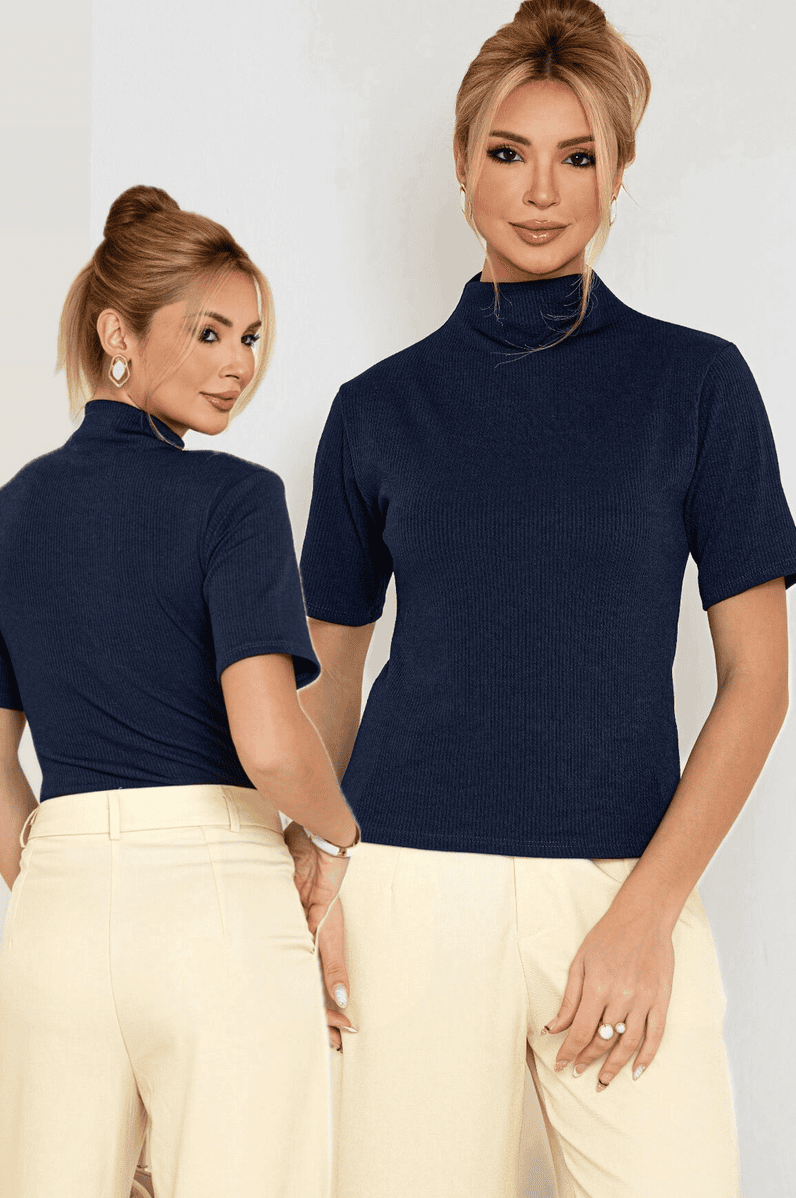 Blusa Liz manga curta com gola